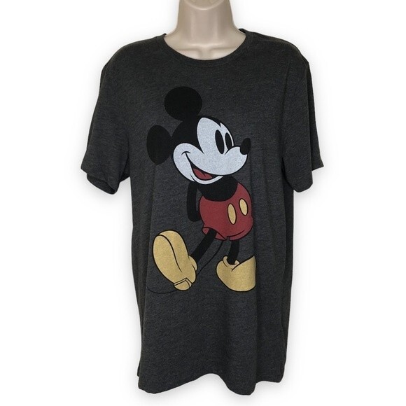 Disney X Old Navy Collectabilitees Mickey Mouse Heather Gray Unisex T Medium - Picture 1 of 11